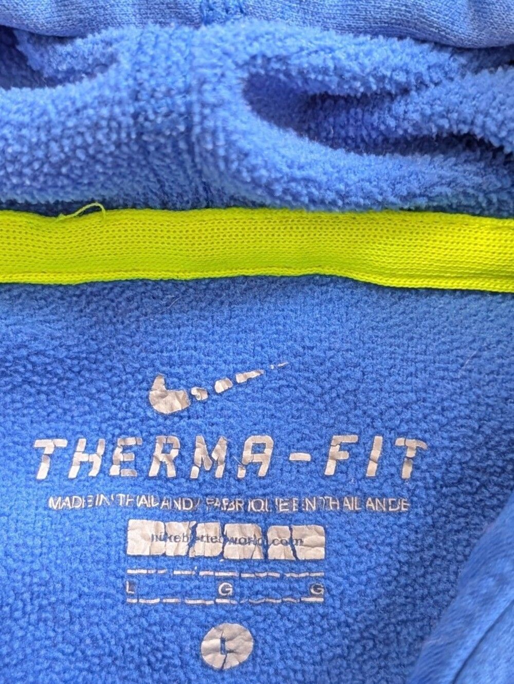 Nike Womens Blue Therma Fit Fleece Activewear Pullover Hoodie Size Large - Picture 3 of 10